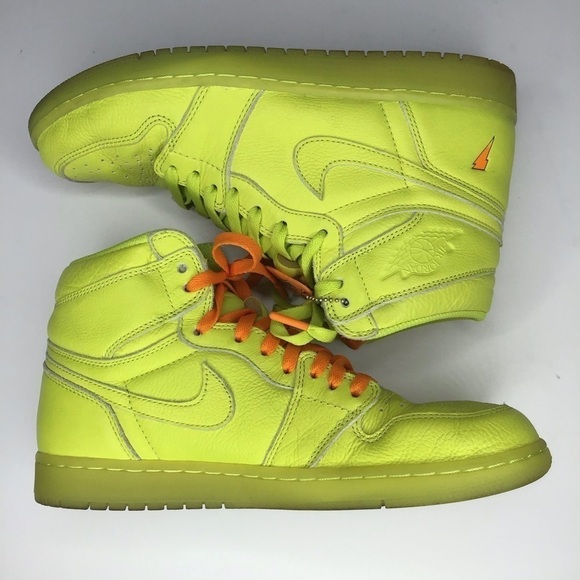 Authentic Nike Air Jordan 1 Retro High G8RD Gatorade Sneakers in Lime. - Picture 8 of 16